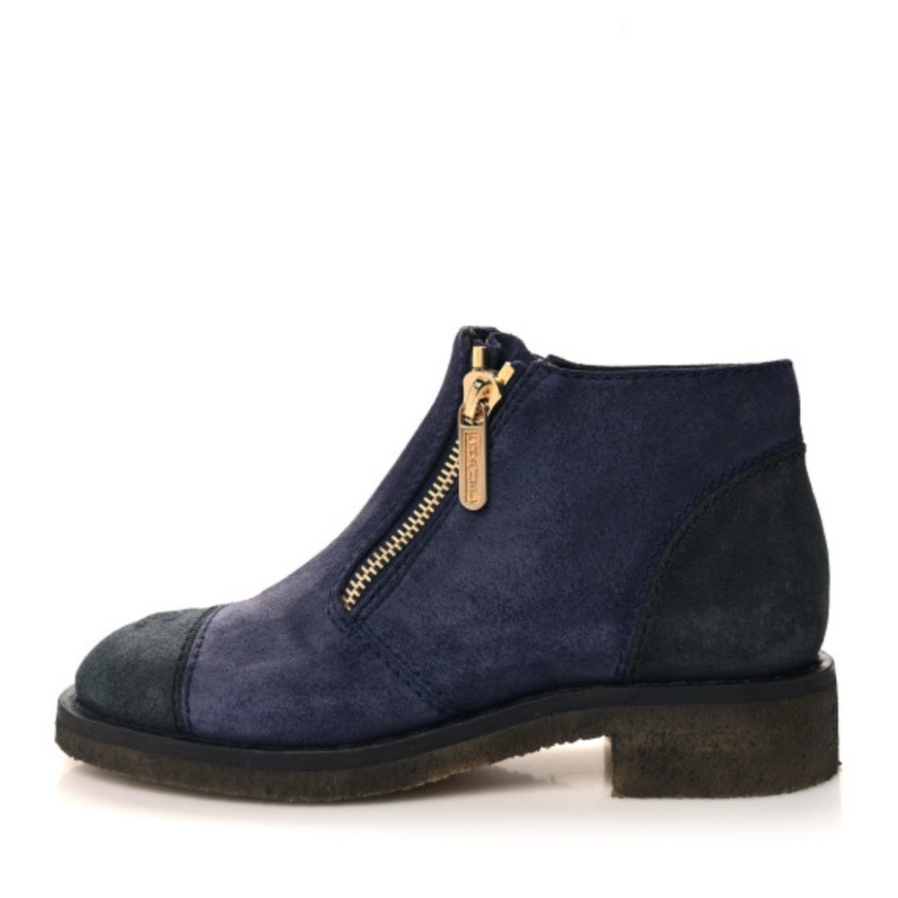 CHANEL Suede Ankle Boots Size 40.5